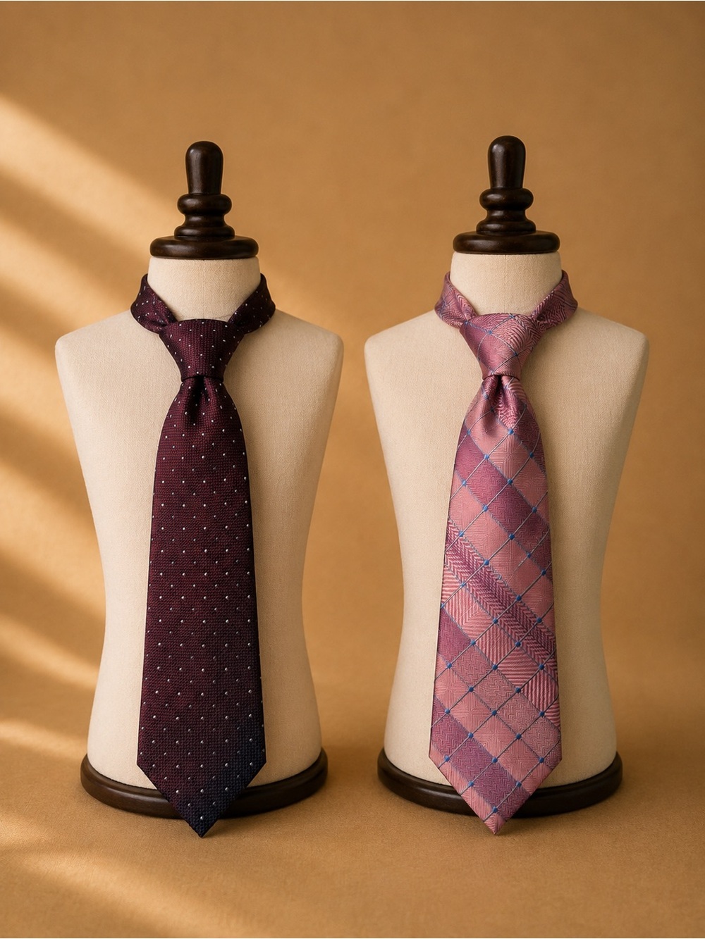 Nordstrom Burgundy and Pink Patterned Men's Tie Duo